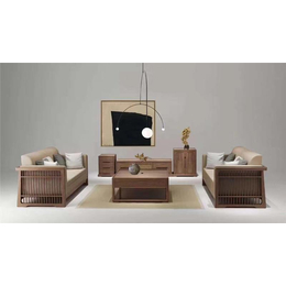 现代新中式实木沙发-龙徽堂家具-新中式