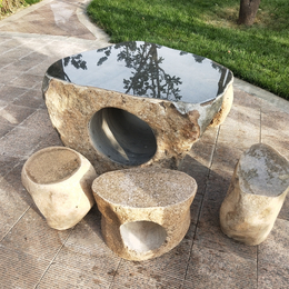 大型花岗岩石桌 园林石雕桌子雕塑 大理石镂空石桌石凳缩略图