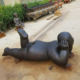 黄山运动主题人物铜雕塑厂家-世隆铜雕