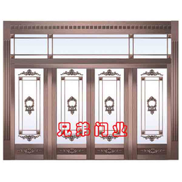 商河玻璃铜门-厂家*百狮盾-铜门地弹簧玻璃门