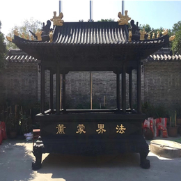 寺庙双龙圆形铜香炉-晋城市铜香炉-*产品(在线咨询)