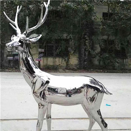 城市公园镜面鹿摆件-亳州雕塑-品质推荐