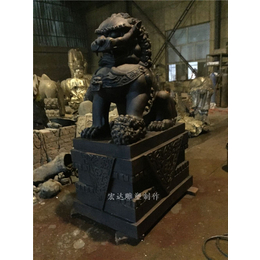 铜狮子-宏达雕塑-大型纯铜狮子订购