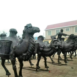 内蒙古骆驼铜雕塑-世隆雕塑