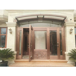 玻璃铜门单门-玻璃铜门-铜辉门窗