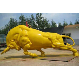 银川黄铜大牛像-恒保发雕塑-黄铜大牛像雕塑