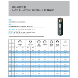 金属体表面风压喷砂橡胶软管