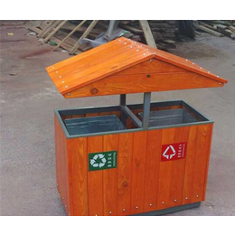 防腐木钢木垃圾桶订制-安阳钢木垃圾桶订制-济南新民力品质保证
