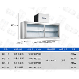 挂墙冷柜定制报价-挂墙冷柜定制-佰科优惠(查看)