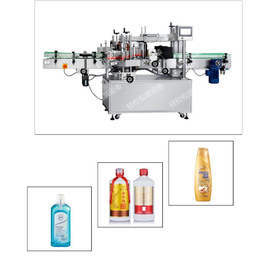 洗衣液双面贴标机厂家设备-轻松包装-浙江双面贴标机