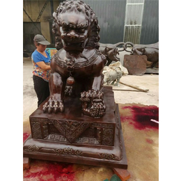 纯铜狮子定制厂家-铜狮子-汇丰铜雕(在线咨询)